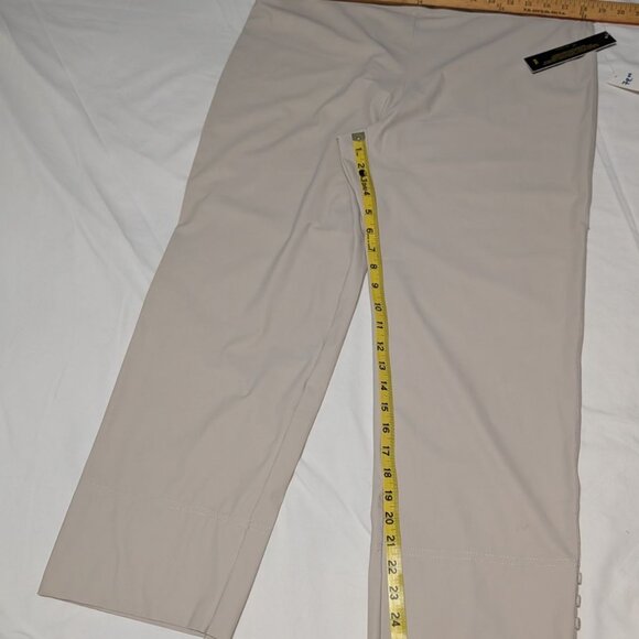 Womens XXL Beige Pull-On Pants With Button Detail  by IC Collection - Picture 9 of 11